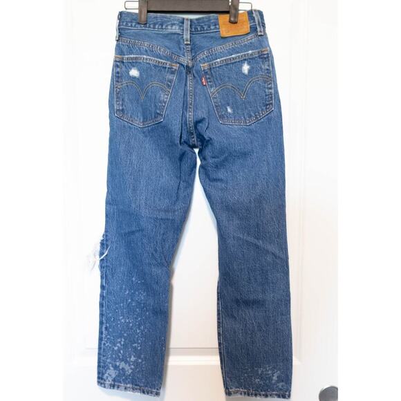 Levi's 501 Original Cropped Ladies Jeans Size 25 W , 26L - Picture 5 of 11
